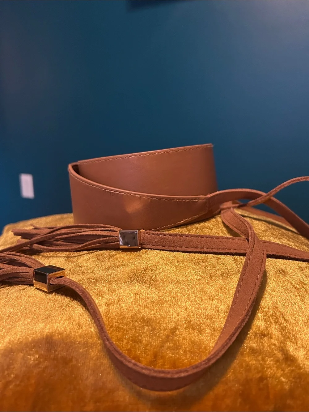 Brown Fringe Tie Belt - Women I Accessories